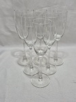 Jogo de 6 taças de champagne em cristal com propaganda do "Codorniu". Medindo 5cm x 22cm de altura.