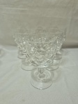 Jogo de 6 taças de vinho branco em cristal inglês Thos Webb ricamente lapidado. Medindo 6cm x 11cm de altura.