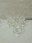 Jogo de 6 taças de vinho tinto em cristal inglês Thos Webb ricamente lapidado. Medindo 6,5cm x 12,5cm de altura.