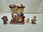 Lote de enfeites em resina. Medindo o maior 16cm de altura.