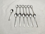 Jogo de 13 colheres de café em aço inox. Medindo 13cm de comprimento.