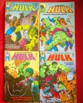Revista Quadrinhos 4 Peças !! HULK !! O Novo e Incrivel Hulk !! Raridades !! edições do ano de 1990 !! Invasores de Corpos !! editora ABRIL !! 35 anos atras !! Dançando com o demonio !! acervo de colecionador !!