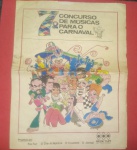 Jornal Promocional do 7° Concurso de musicas para o carnaval, Promoção TV-TUPI, o cruzeiro e jornal o dia!! Fabulosa Charge de Capa!!