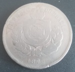 Moeda - Brasil !! valor de 200 reis do ano de 1875 !! muito dificil de aparecer !! muito escassa !! material cuproniquel !! tempo do Imperio !! valor de mercado cerca de 360,00 reais !!