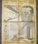 Colecionismo, Jornal ``A Noite `, fevereiro de 1956, confraternização de Juscelino Kubistshek com o povo)!!! O governo de portas abertas!!!