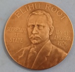 Medalha - Terceira Conferencia internacional Americana !! ano de 1906 !! Impressão da casa da moeda !! marca na lateral bronze !! diametro de 45mm esfigie do Secretério americano !!