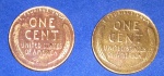   2 Moedas / USA - One cents de cobre  , anos 1941 e 1944 , datas da segunda guerra mundial  !!   !!! .. 