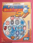 Colecionismo- album de figurinhas Grandes Craques do Futebol Brasileiro !! !! 92 % completo !! Apresenta uma pagina com rasgo !! Valor de estimativa completo de mercado = 300,00 Reais !!ano de 1997   !! 