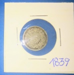 Moeda Prata !! Raridade !! 1/2 Franco de ano de 1839 !! Suiça !! alto valor  na Europa !!