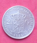 Moeda /  Nederland !! ( Holanda ) ano de 1939 !! Material prata !! periodo da segunda guerra mundial !!! raridade !! valor de mercado muito maior , Alto valor no exterior !!