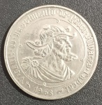 Moeda - Material prata !! comemorativa Pedro Alvarez Cabral !! ano de 1968 !! valor estimativa de mercado = 120,00 Reais