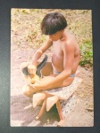 Postal - Brasil nativo !! menino indio Laualapiti !! da tribo reserva indigena do Xingu !! sem selo de postagem !! acervo de colecionador !!