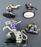 Brinquedos - 4 bonequinhos da serie WIZKIDS !! edição do ano de 2000 !! personagens - BARBER !!! + FELL !! + GRAVE !!!'e KHAMMSIN !! com indicativos na base !! alto valor de mercado !! acervo de colecionador .