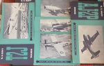 Militaria !! 5 prospectos originais de aviões de guerra dos Estados Unidos !! modelos Trainen!! + TIXAN !! + MUSTANG !! + SAVAGE !! + FURY JET !! todos com pagina interna co caracteristica de Voo !!  usados na Força Aerea e Marinha decada de 1960;70 !! acervo de colecionador !!