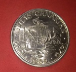 Moeda / Portugal Comemorativa !! Ilhas Canarias !! Valor de 100 escudos !! Lindo desenho !! Ano de 1479/ 1989 !! Flor de cunho  !! 