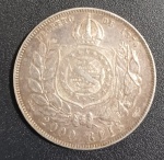 Moeda -  Brasil - valor de 2000 reis !! ano de 1889 !! material prata !! ultimo ano do imperio  !! com patina do tempo MBC quase soberba !! valor de mercado e catalogo = 180,00 reais !!não foi limpa @!!