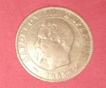  Moeda/ França  - Raridade !! Ano de 1855 !! Material bronze !! Alto valor internacional   !! 