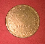 Moeda / India Portuguesa !! Raridade Tanga  !!   !! Valor de 1 Oitavo !! Ano de 1884 !! Alto Valor de mercado = 200,00 Reais  !! 