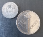 2 Moedas Estrangeiras Dificilm de aparecer !! ILHAS FIJI data de 1999 !! e Tailandia em material de Zinco !! Raridade !!