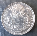 Moeda - Brasil - Valor 500 Reis data 1912 !! material em prata !! Flor de cunho !! estrelas ligadas !! alto valor de mercado cerca de 300,00 Reais !! dificil de aparecer !! valor de lance  inicial muito abaixo