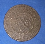 Moeda/Brasil- material Cobre !! Valor de X Réis ano de 1806 !! Muito dificil de aparecer !! Catalogo marca MBC =120,00 R$ !! Brasil ainda Colonia !!!