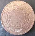 Moeda - Brasil - valor de 40 Reis !! data de 1900 !! material Bronze !! Soberba !! linda peças!! valor estimado de mercado cerca de 120,00 REAIS !!