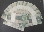20 cedulas do Brasil !! valor de 1 Cruzeiros !! otimo estado de conservação !! material da decada de 1970 !! mais de 50 anos !! assinatura de Mario Henrique Simonsen !!