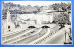 cartofilia - Rio de jneiro !!! Tunel de Botafogo para Copacabana  !!!  preto e branco !!! Decada de 1950 !!! 
