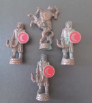 Colecionismo - Miniaturas de Bonecos de chumbo tempo medieval !! material em metal de broinze !! uma figura de cavaleiro e outro de arqueieros