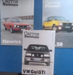3 revistas - `Modelo Porsteres !!! Carros Nacionais Esportivos `  maverick GT / Gol GTI e Uno 1.5 R , caracteristicas tecnicas , fotos dos detalhes !! Acervo de colecionador !!