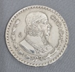 1 Peso - Estados Unidos do Mexico. Ano 1963 - Busto de Jose Maria Morelos 0.100 Coin Silver, Peso Plata 100
