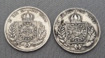 Lotes com duas moedas em Prata - Brasil 200 Réis 1863 e 1864 - Prata.  ---- https://centralnumismatica.com.br/brasil-200-reis-1863-prata-1666136872.html?srsltid=AfmBOop8XMmw3vCNHvoErP0-1cTHv061qw610KpfSlbwGlbpBE7XLYjv
