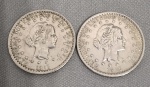 Duas moedas de 500 RÉIS 1913 ESTRELA SOLTA - PRATA ---https://www.numismaticavieira.com.br/Moedas-Nacionais/Republica/Prata/catalogo-vieira-no-576-500-reis-estrela-solta___426250-SIT.html