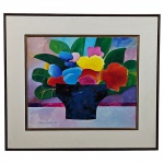 ALDEMIR MARTINS.  Vaso de Flores - o.s.t. - 55 x 46 - assinado e datado no c.i.e e verso, 1984.