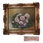 OST - CARLOS MENDES, Representando Natureza Morta, moldura apresenta vestígios de cupim, 42 x 37 e 58 x 51  cm.