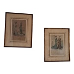 Par de gravuras francesas, Revue de La Mode, apresentan fungos, 42 x 54 cm.