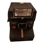 COLECIONISMO - Máquina fotográfica vintage Polaroid One Step Plus Rainbow Land Câmera em seu case original.