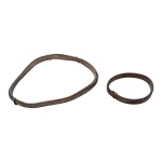 PRATA - Um colar e uma pulseira, 69 gr.  Diam. 18 e 7 cm.