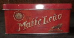 Antiga lata de mate Leão Edição Histórica anos 30.Med. 15x6x6,5cm