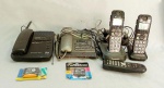 DIVERSOS, cinco (5) aparelhos telefônicos variados, quatro da marca PANASONIC e um da marca POWERPACK, todos usados, não testados e sem garantia, vide foto.
