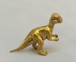 ESCULTURA, uma (1) miniatura, representando DINOSSAURO, confeccionada em bronze maciço, medindo aproximadamente 5 cm comprimento, vide foto.