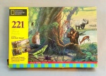 BRINQUEDO, um (1) quebra cabeça com 221, marca HASBRO, Made in USA, Puzzle Painel (scene 4)  National Geographic  Vida Selvagem na África, acondicionado na caixa (caixa no estado), completo, vide foto.