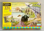 BRINQUEDO, um (1) quebra cabeça com 221 peças, marca ESTRELA, Puzzle Painel (cena 3)  National Geographic  Vida Selvagem na África, acondicionado na caixa (caixa no estado), completo, vide foto.
