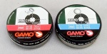MILITARIA, duas (2) caixas de chumbinho para arma de ar comprimido, marca GAMO, modelos bola e diabolo, abertas e ainda com bastante munição, vide foto.