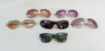 DIVERSOS, seis (6) óculos de sol, modelos variados, todos com sinais de uso, alguns demandam limpeza, vide foto.
