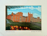 MICHAEL DUNN -  Reprodução impressa da obra `Queens University`, med. 12X18cm com paspatur med.18X23cm. Sem moldura