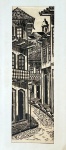 Assinatura não identificada - Ouro Preto - Xilogravura, assinada e data 1973, med. 25X65,5cm. Sem moldura