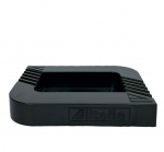 ALITALIA - ANOS 80 - Cinzeiro vintage de coleção em melamina na cor preta, med. 16,5X20X4cm 