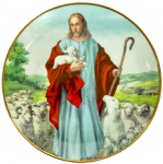 FRANKLIN MINT - ALTON S. TOBEY - THE LORD IS MY SHEPHERD (O senhor é Meu Pastor) Prato de coleção em porcelana inglesa edição limitada numerada X2106, acompanha certificado de autenticidade. Med. 21cm de diâmetro.