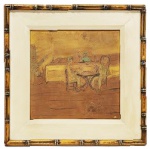 TOBIAS Marcier, Jorge (1948, Barbacena, MG - 1982, Rio de Janeiro, RJ) : "Sem título" Guache e nanquim sobre papel , sem ass. aparente. Med. Mi 21 x 21cm Me 33 x 33 cm